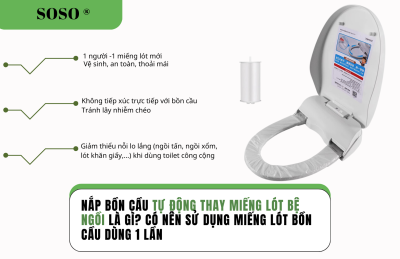 nắp bồn cầu tự động thay miếng lót là gì